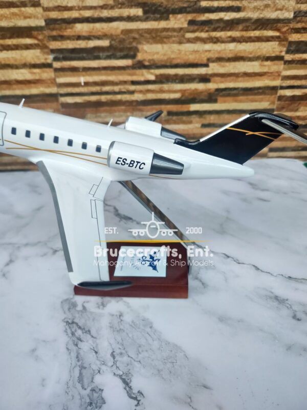 Model of Bombardier Challenger 605 with detailed craftsmanship.